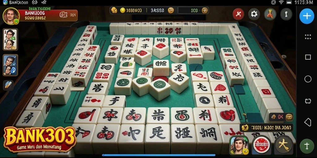 Gameplay Mahjong yang menarik di BANK303 dengan grafis menawan.