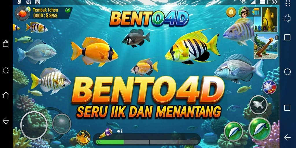 Tangkapan layar gameplay intens dari game Tembak Ikan BENTO4D.