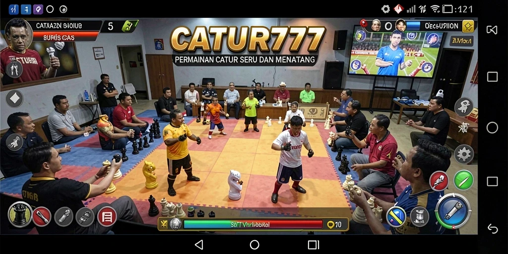 Tampilan screenshot utama CATUR777 menunjukkan suasana permainan catur yang menarik.