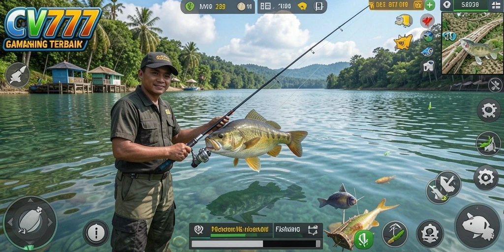 Gameplay seru memancing di lautan luas CV777 menunjukkan keindahan grafis.