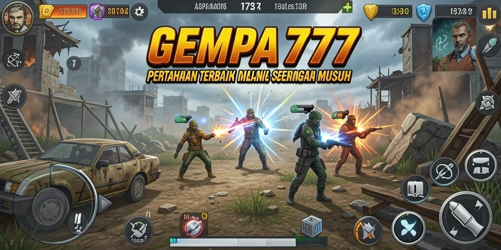 Tampilan mendebarkan dari gameplay Tower Defense dalam GEMPA777.