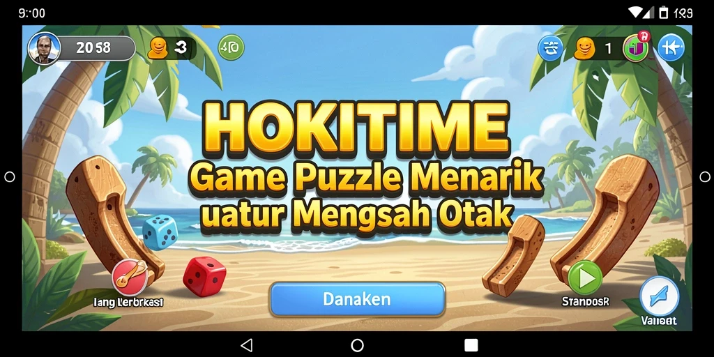 Tampilan gameplay HOKITIME dengan berbagai teka-teki menantang.