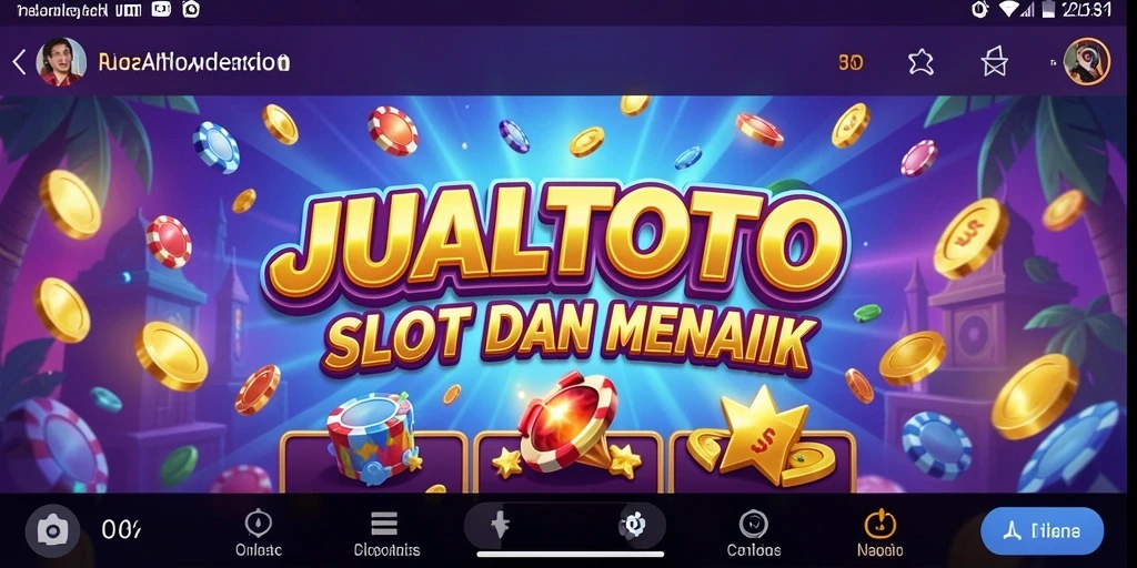 Screenshot gameplay JUALTOTO menampilkan momen seru di mesin slot.