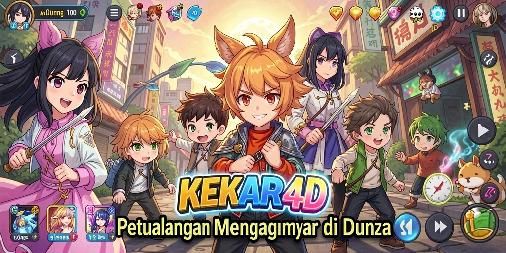 Screenshot KEKAR4D menampilkan aksi pertarungan seru dan karakter anime ikonik.