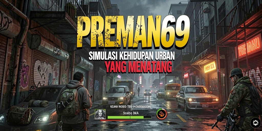 Tampilan gameplay PREMAN69 yang menampilkan dinamika kehidupan urban.