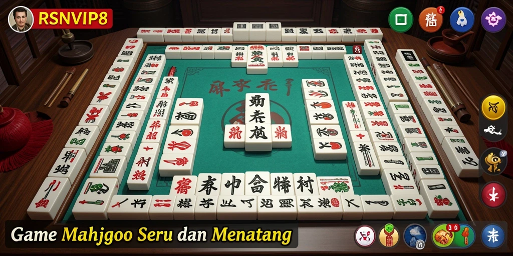 Tangkapan layar RSNVIP8 menunjukkan gameplay Mahjong yang menarik.