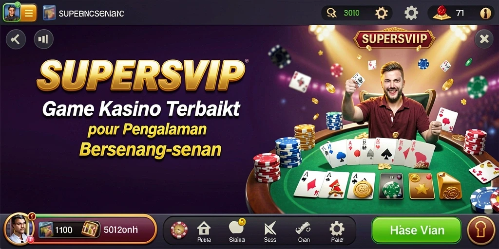 Tampilan menarik dari permainan Kasino di SUPERSVIP.