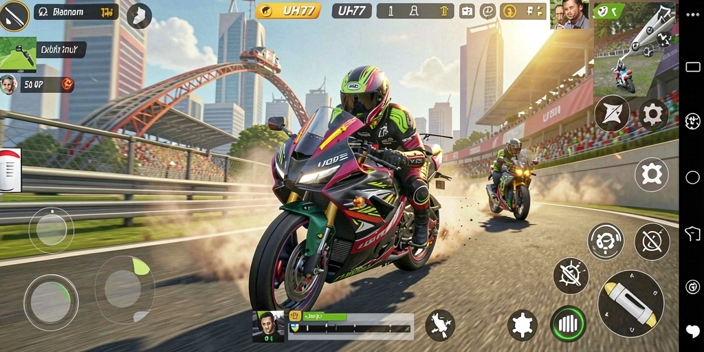 Tampilan gameplay UH77 yang mendebarkan dan penuh aksi.